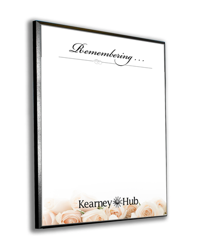 Kearney Hub Obituary Plaque - 1/4